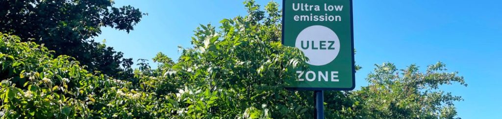 ultra low emissions zone signage in london